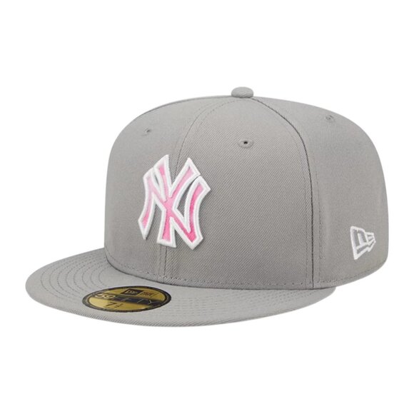 New Era New York Yankees Mothers Day Edition 59FIFTY Fitted Hat Gray Size 7 3/4 - Picture 3 of 5